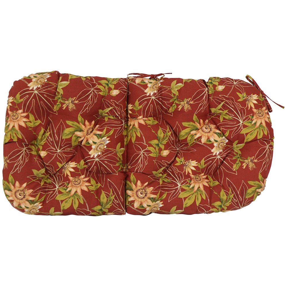 48-inch by 24-inch Patterned Outdoor Spun Polyester Swivel Rocker Cushion. Picture 3