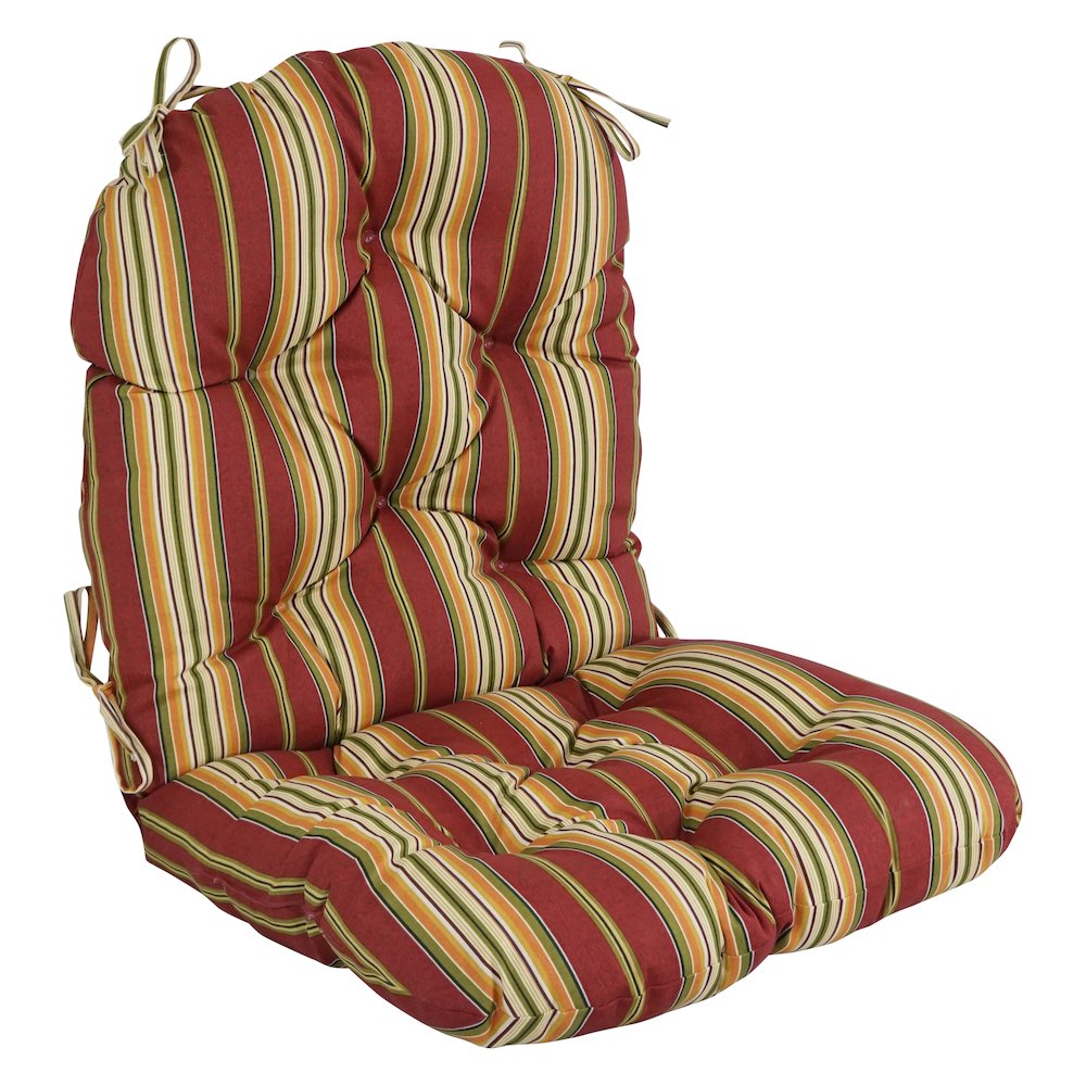 48-inch by 24-inch Patterned Outdoor Spun Polyester Swivel Rocker Cushion. Picture 1
