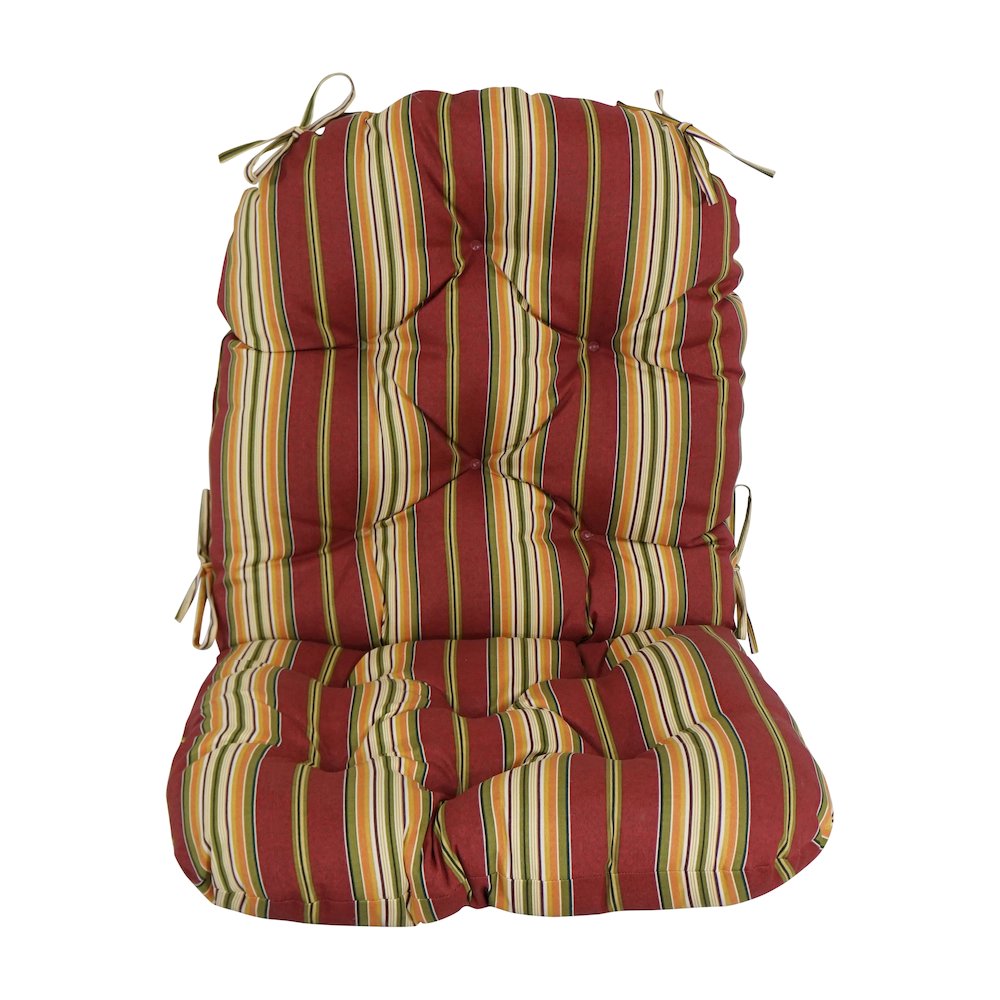 48-inch by 24-inch Patterned Outdoor Spun Polyester Swivel Rocker Cushion. Picture 2