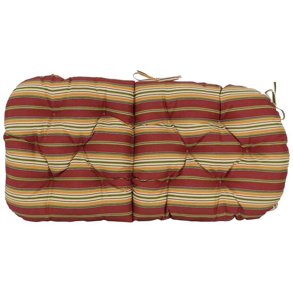 48-inch by 24-inch Patterned Outdoor Spun Polyester Swivel Rocker Cushion. Picture 3