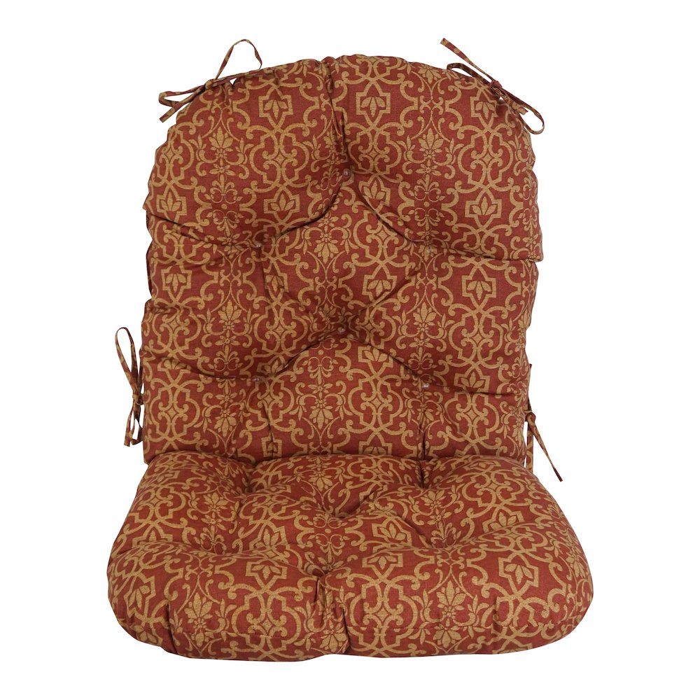 48-inch by 24-inch Patterned Outdoor Spun Polyester Swivel Rocker Cushion. Picture 2