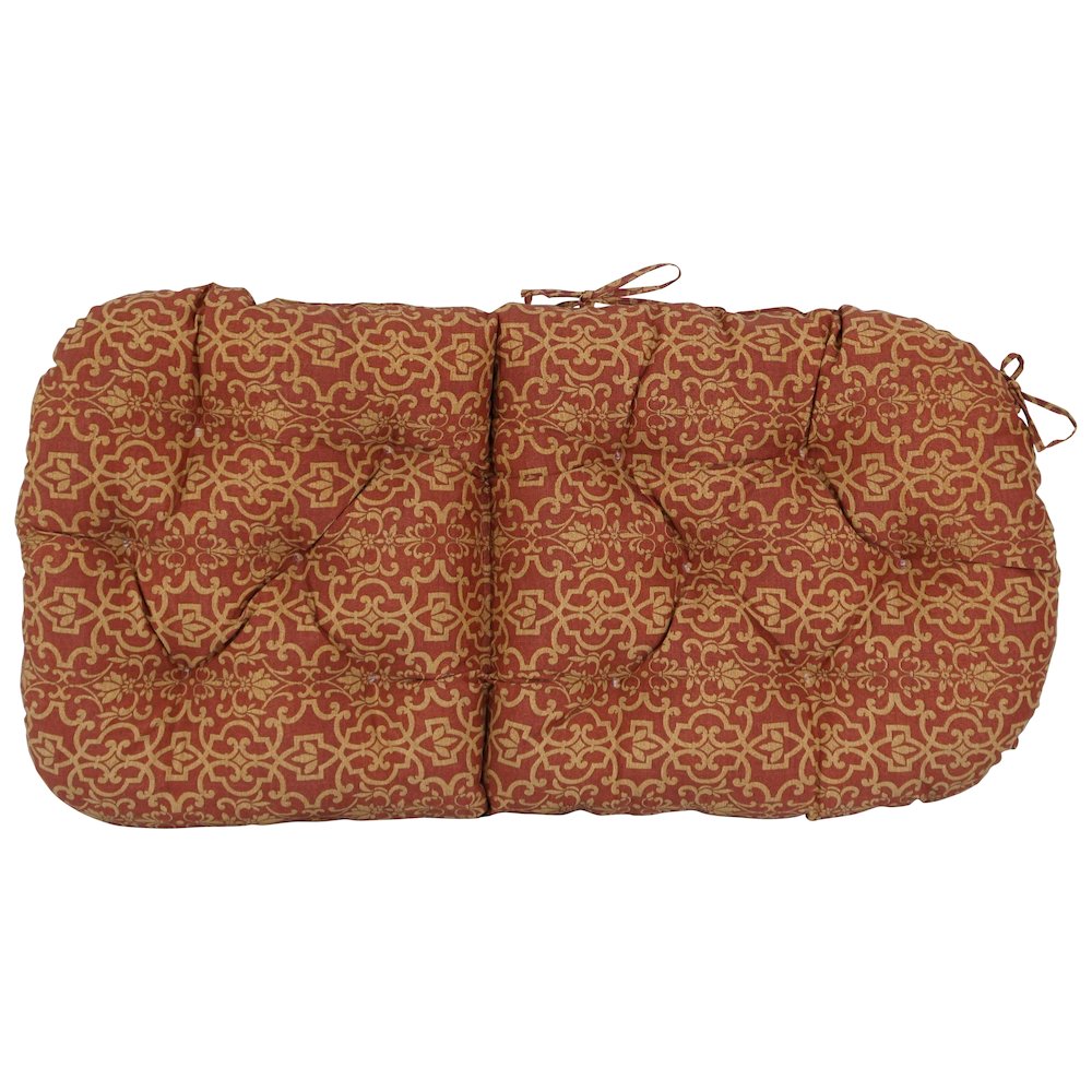 48-inch by 24-inch Patterned Outdoor Spun Polyester Swivel Rocker Cushion. Picture 3