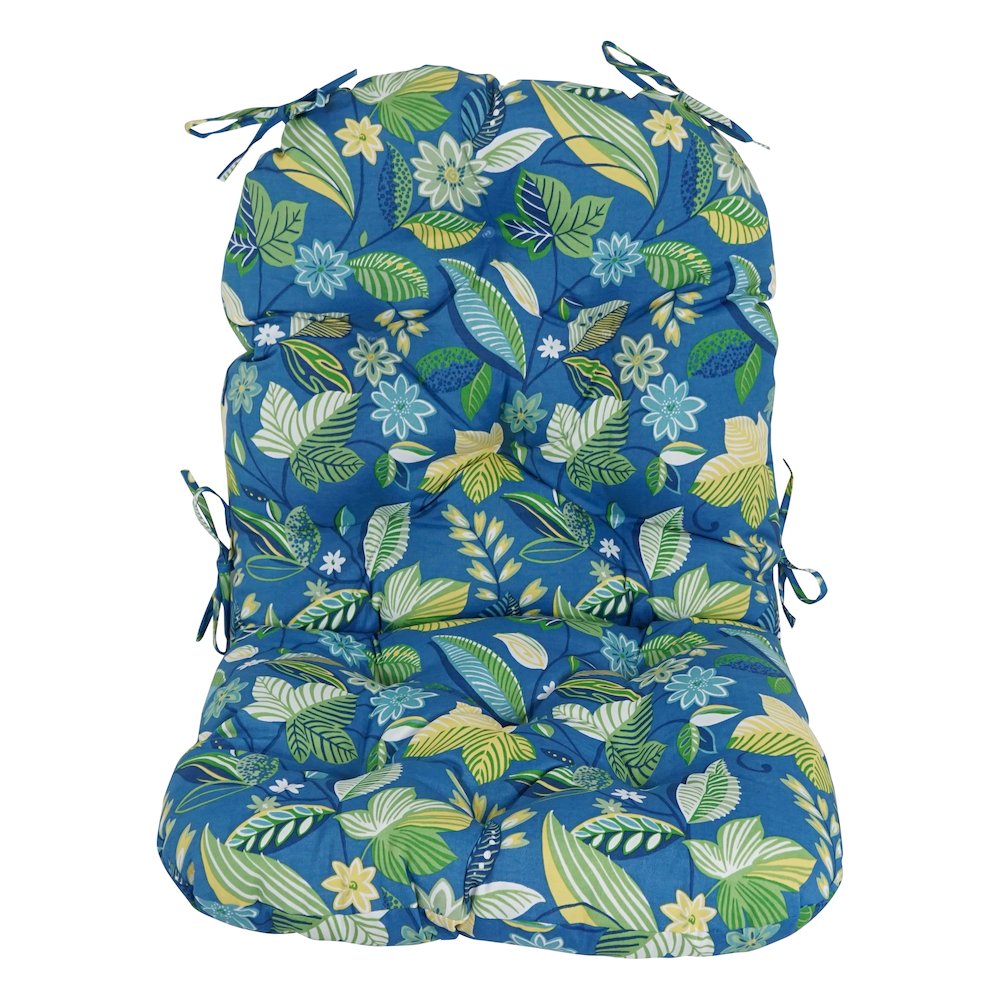 48-inch by 24-inch Patterned Outdoor Spun Polyester Swivel Rocker Cushion. Picture 2