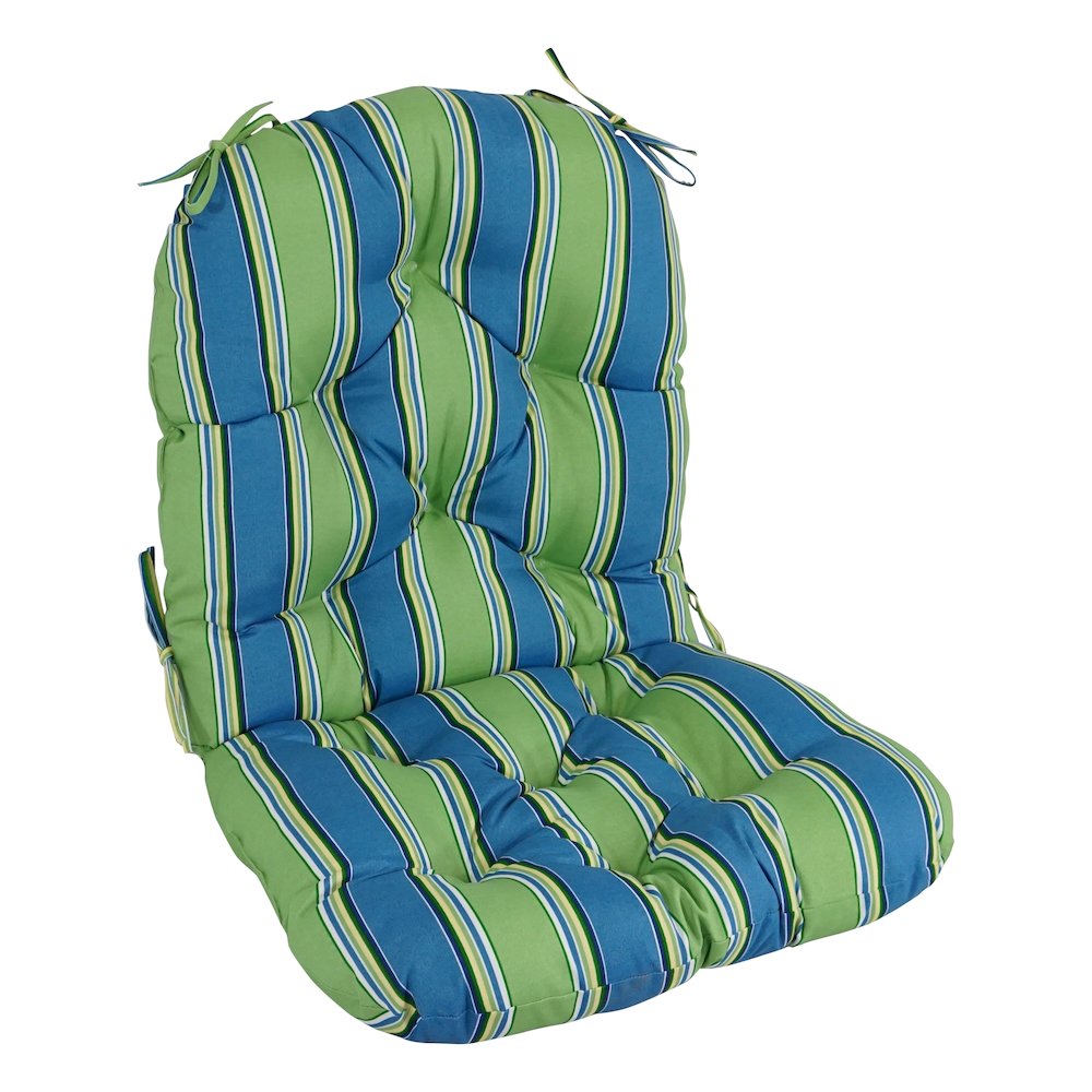 48-inch by 24-inch Patterned Outdoor Spun Polyester Swivel Rocker Cushion. Picture 1