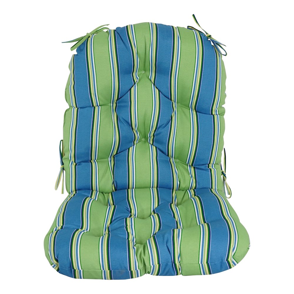 48-inch by 24-inch Patterned Outdoor Spun Polyester Swivel Rocker Cushion. Picture 2