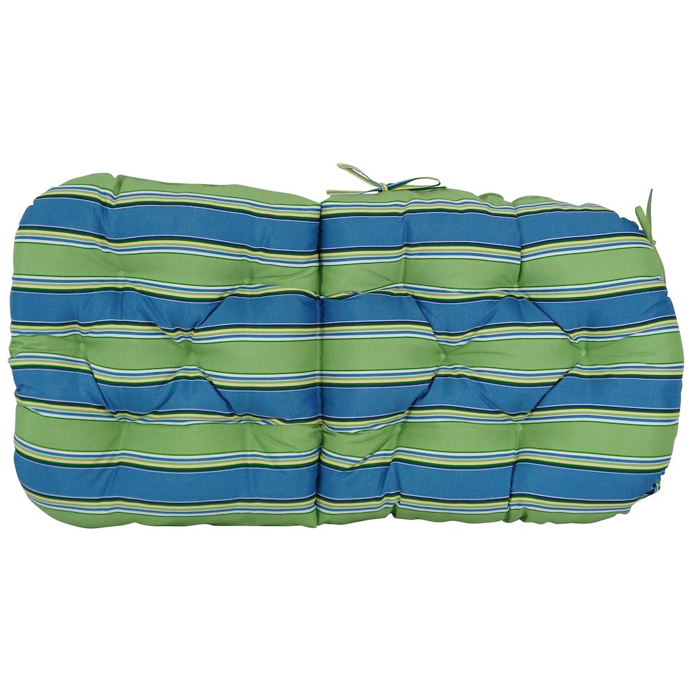 48-inch by 24-inch Patterned Outdoor Spun Polyester Swivel Rocker Cushion. Picture 3