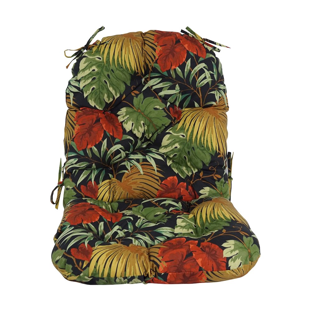 48-inch by 24-inch Patterned Outdoor Spun Polyester Swivel Rocker Cushion. Picture 2