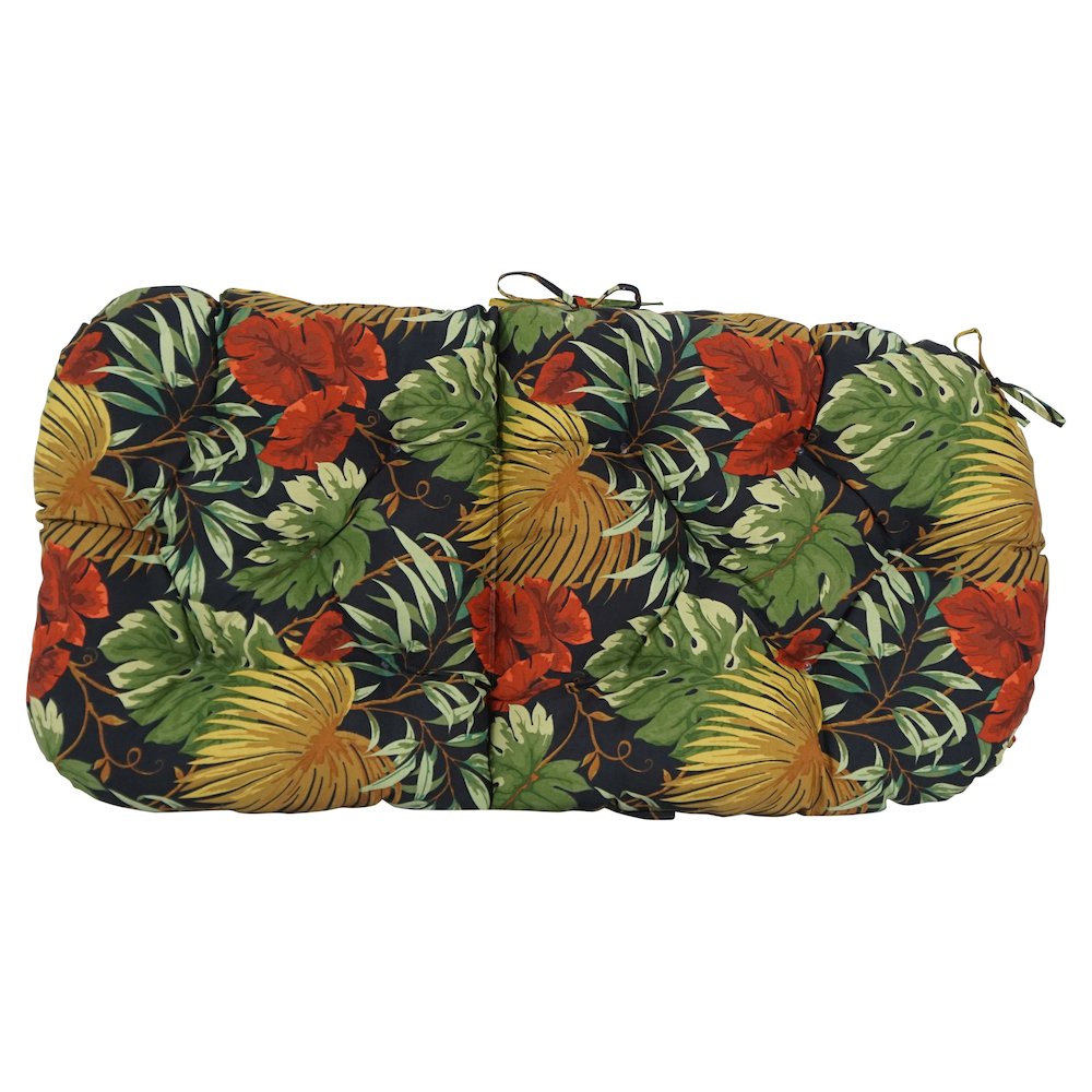 48-inch by 24-inch Patterned Outdoor Spun Polyester Swivel Rocker Cushion. Picture 3