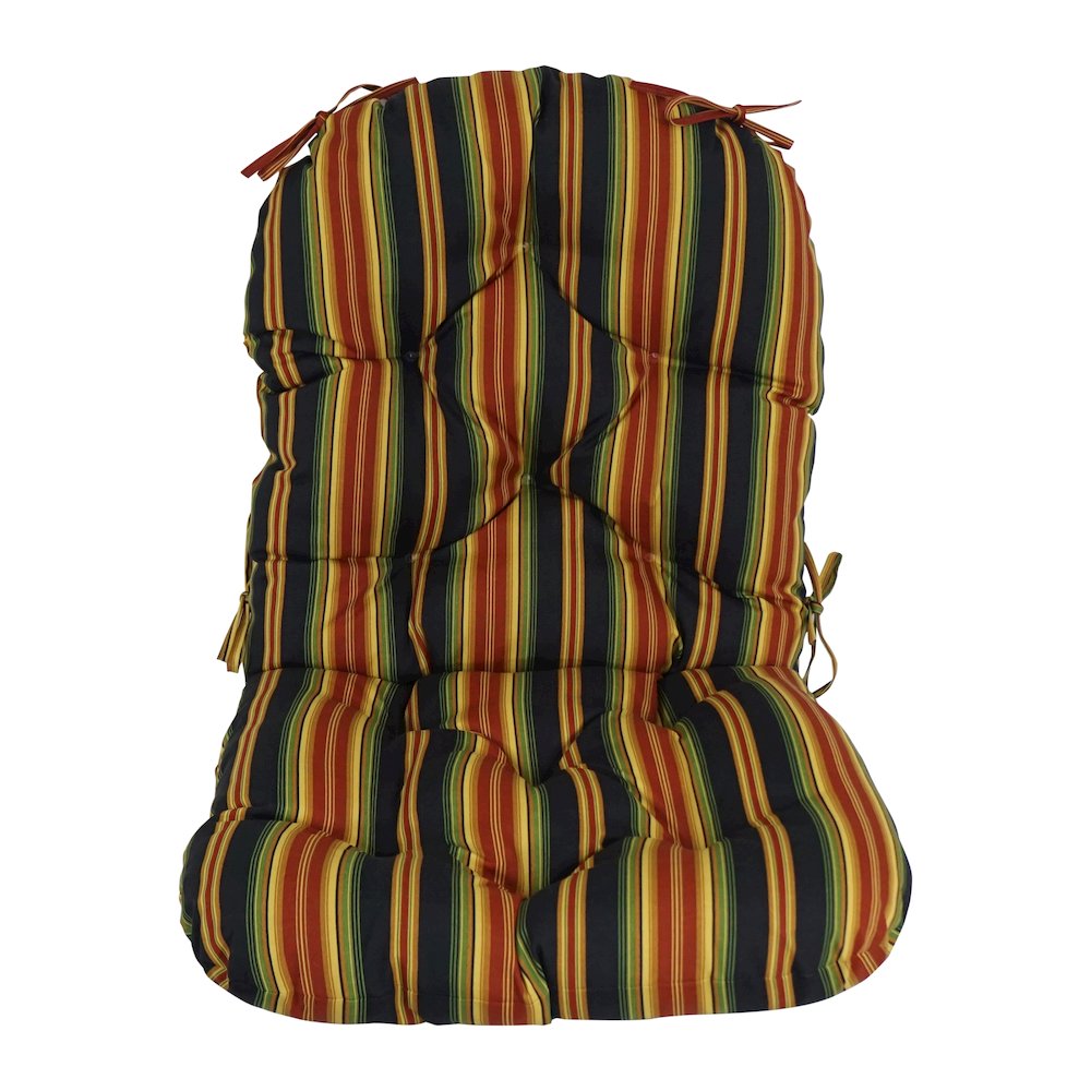 48-inch by 24-inch Patterned Outdoor Spun Polyester Swivel Rocker Cushion. Picture 2