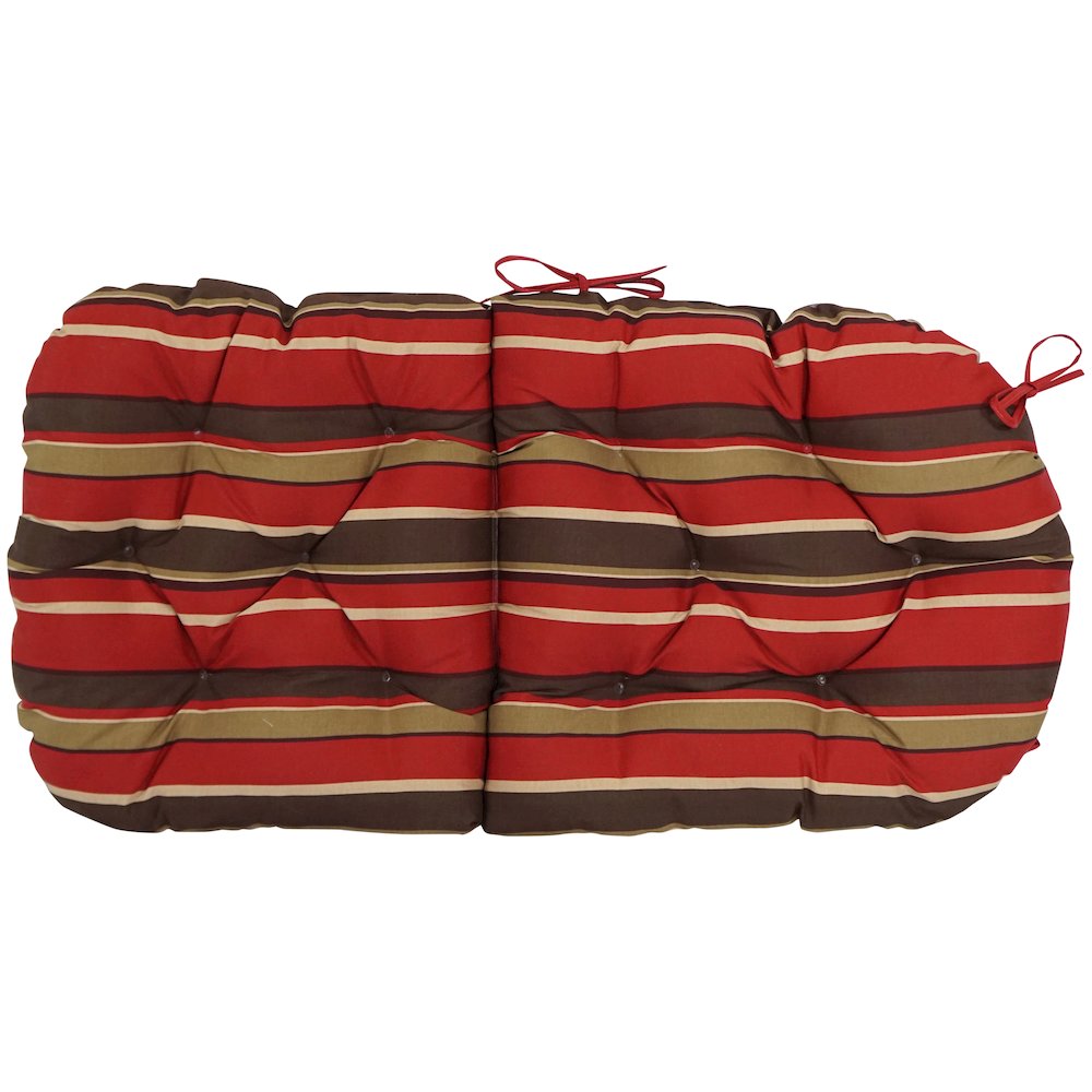 48-inch by 24-inch Patterned Outdoor Spun Polyester Swivel Rocker Cushion. Picture 3