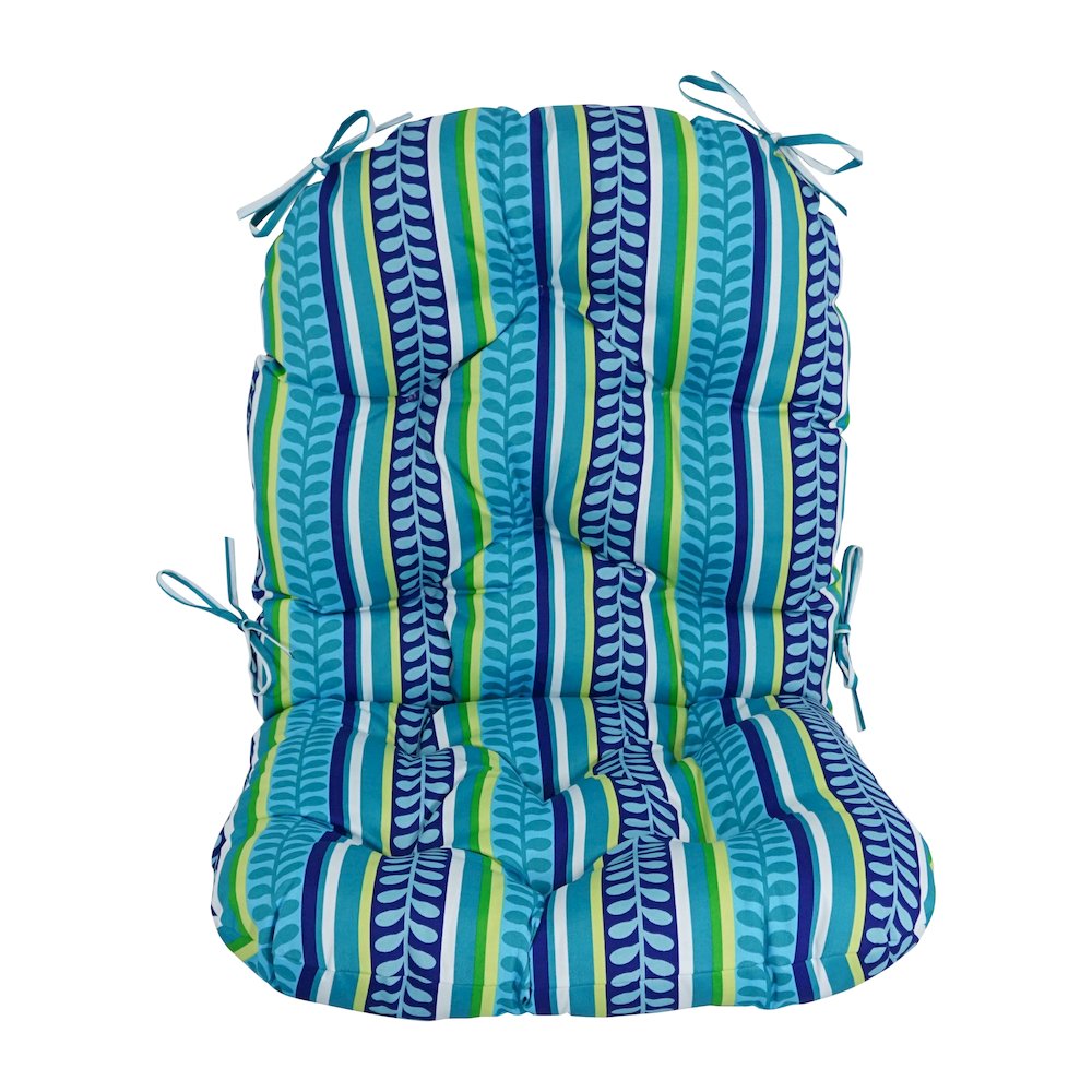 48-inch by 24-inch Patterned Outdoor Spun Polyester Swivel Rocker Cushion. Picture 2