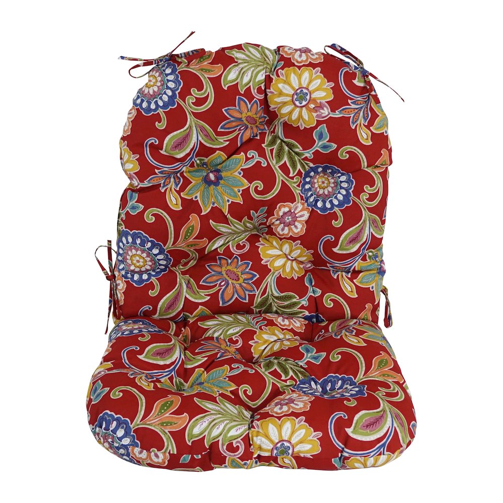 48-inch by 24-inch Patterned Outdoor Spun Polyester Swivel Rocker Cushion. Picture 2