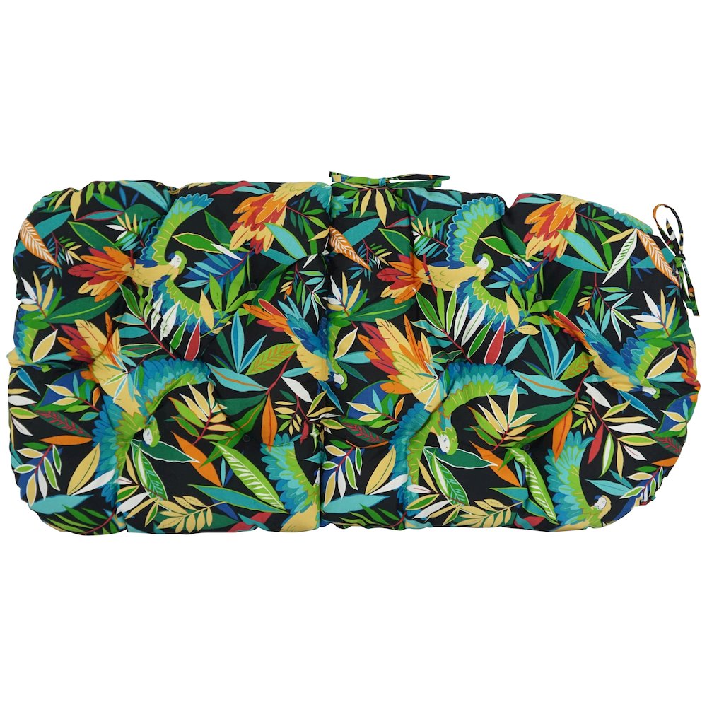 48-inch by 24-inch Patterned Outdoor Spun Polyester Swivel Rocker Cushion. Picture 3