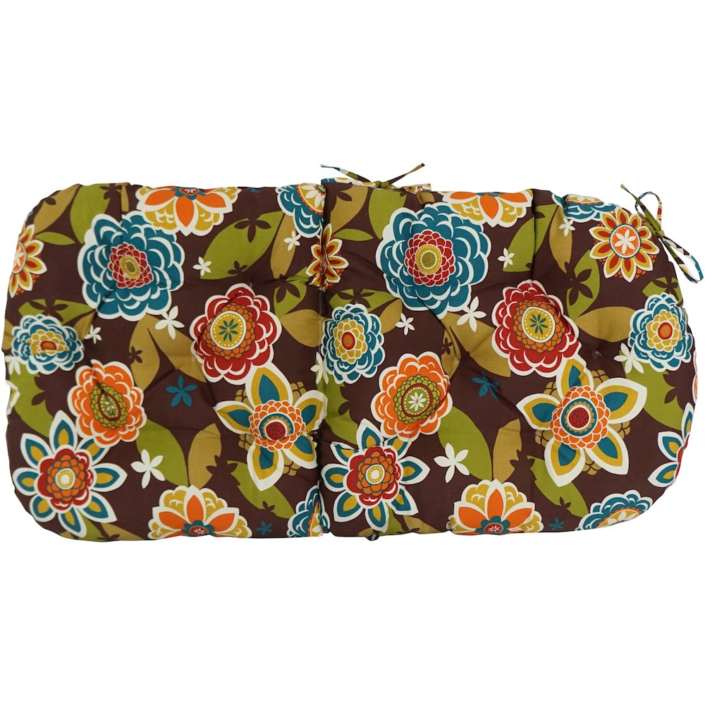 48-inch by 24-inch Patterned Outdoor Spun Polyester Swivel Rocker Cushion. Picture 3