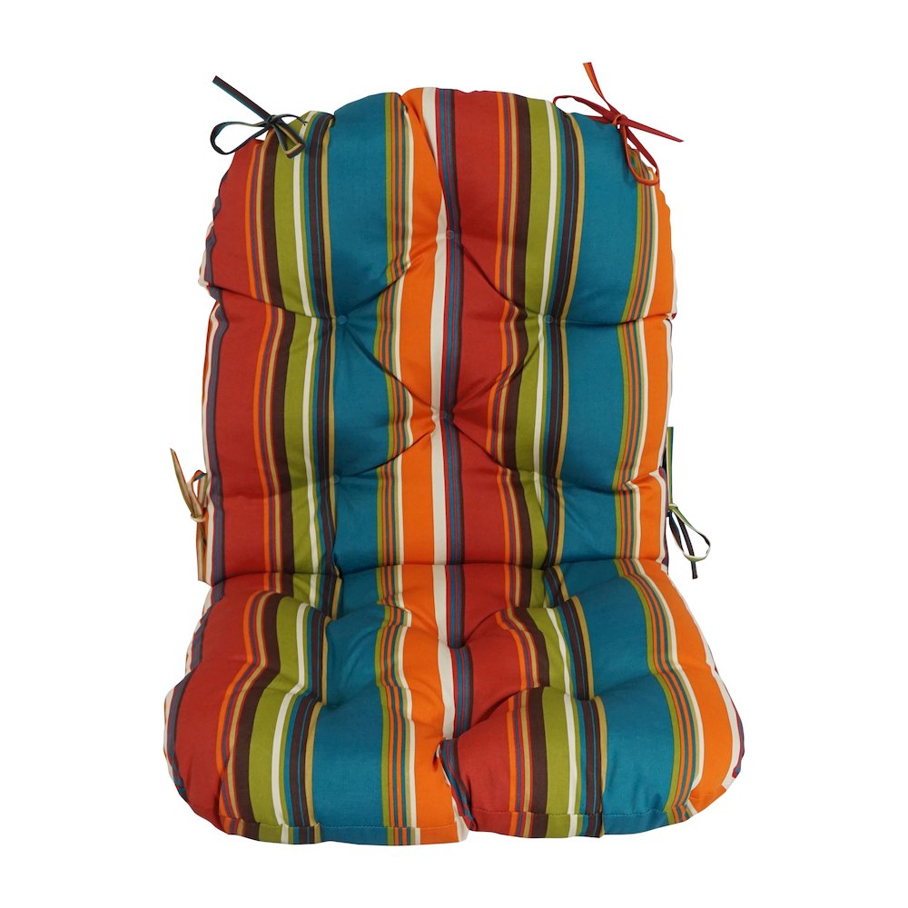 48-inch by 24-inch Patterned Outdoor Spun Polyester Swivel Rocker Cushion. Picture 2