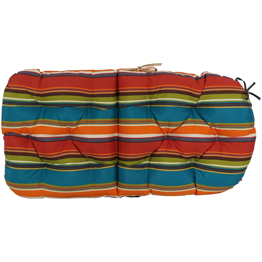 48-inch by 24-inch Patterned Outdoor Spun Polyester Swivel Rocker Cushion. Picture 3
