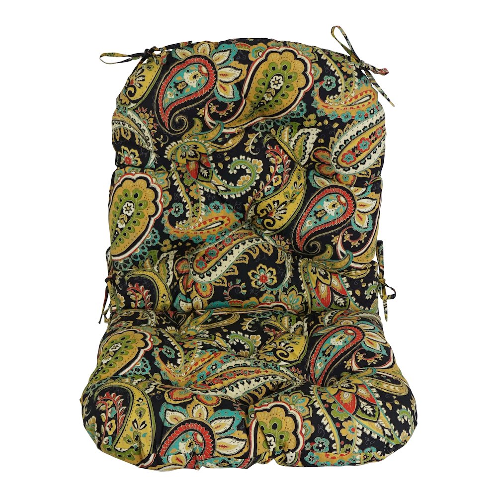 48-inch by 24-inch Patterned Outdoor Spun Polyester Swivel Rocker Cushion. Picture 2