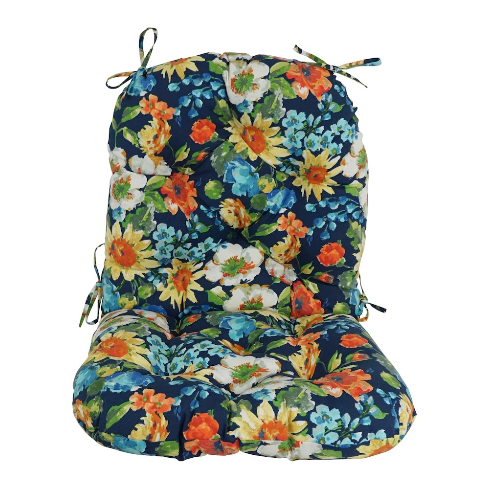48-inch by 24-inch Patterned Outdoor Spun Polyester Swivel Rocker Cushion. Picture 2