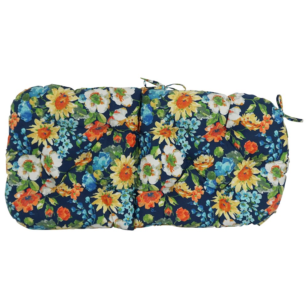 48-inch by 24-inch Patterned Outdoor Spun Polyester Swivel Rocker Cushion. Picture 3