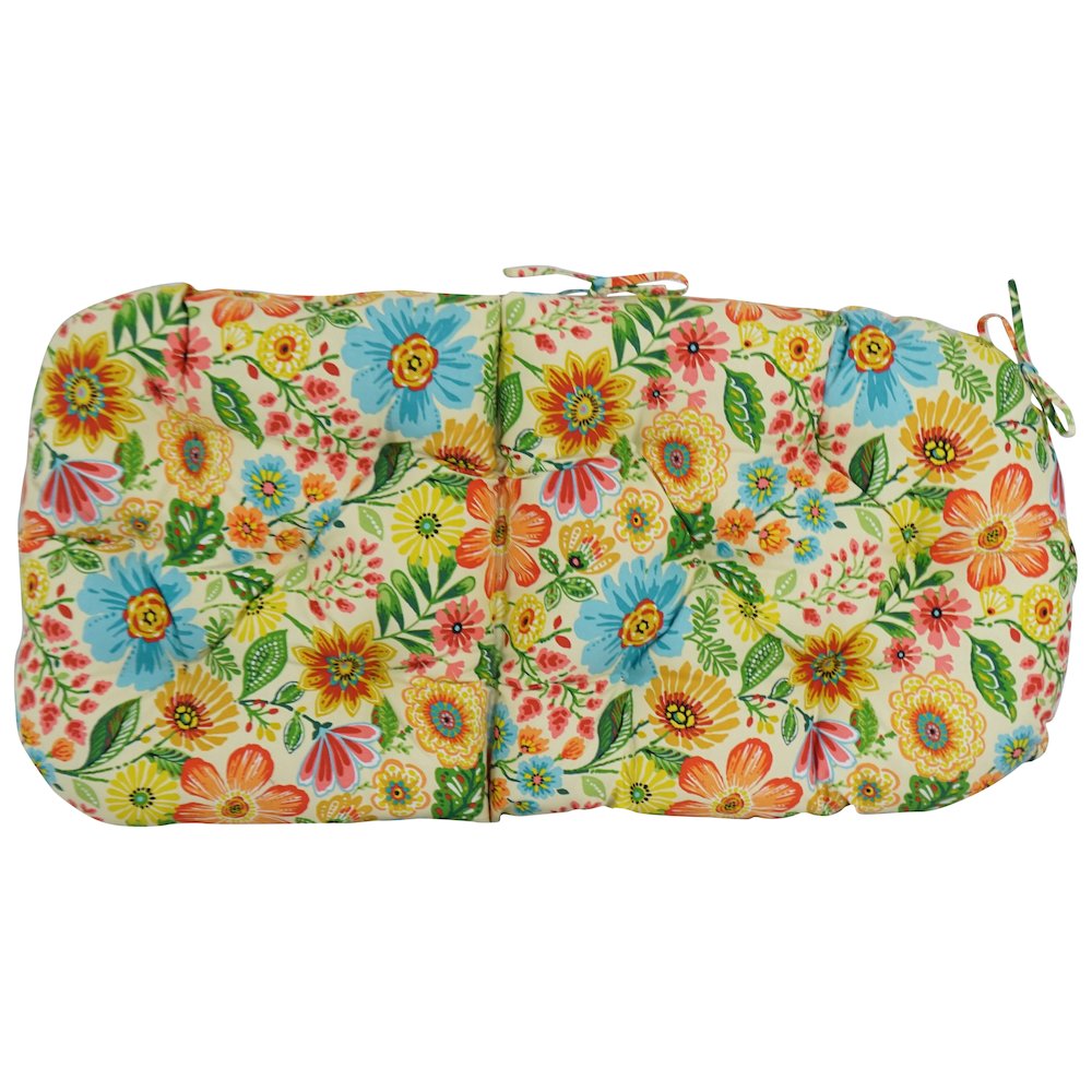 48-inch by 24-inch Patterned Outdoor Spun Polyester Swivel Rocker Cushion. Picture 3