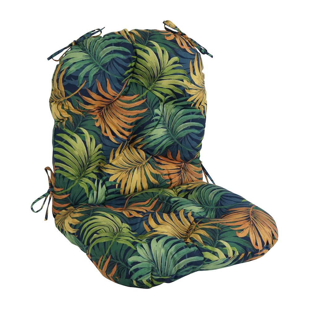 48-inch by 24-inch Patterned Outdoor Spun Polyester Swivel Rocker Cushion. Picture 1
