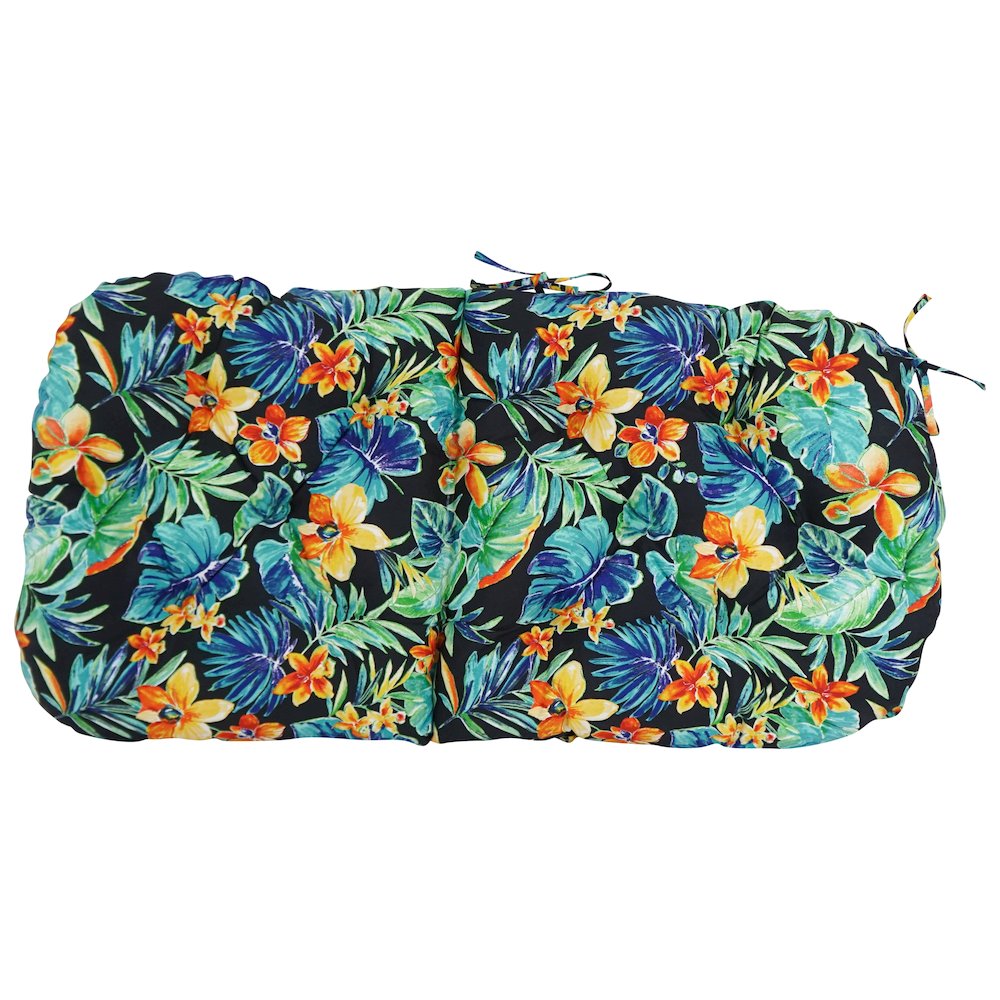 48-inch by 24-inch Patterned Outdoor Spun Polyester Swivel Rocker Cushion. Picture 3