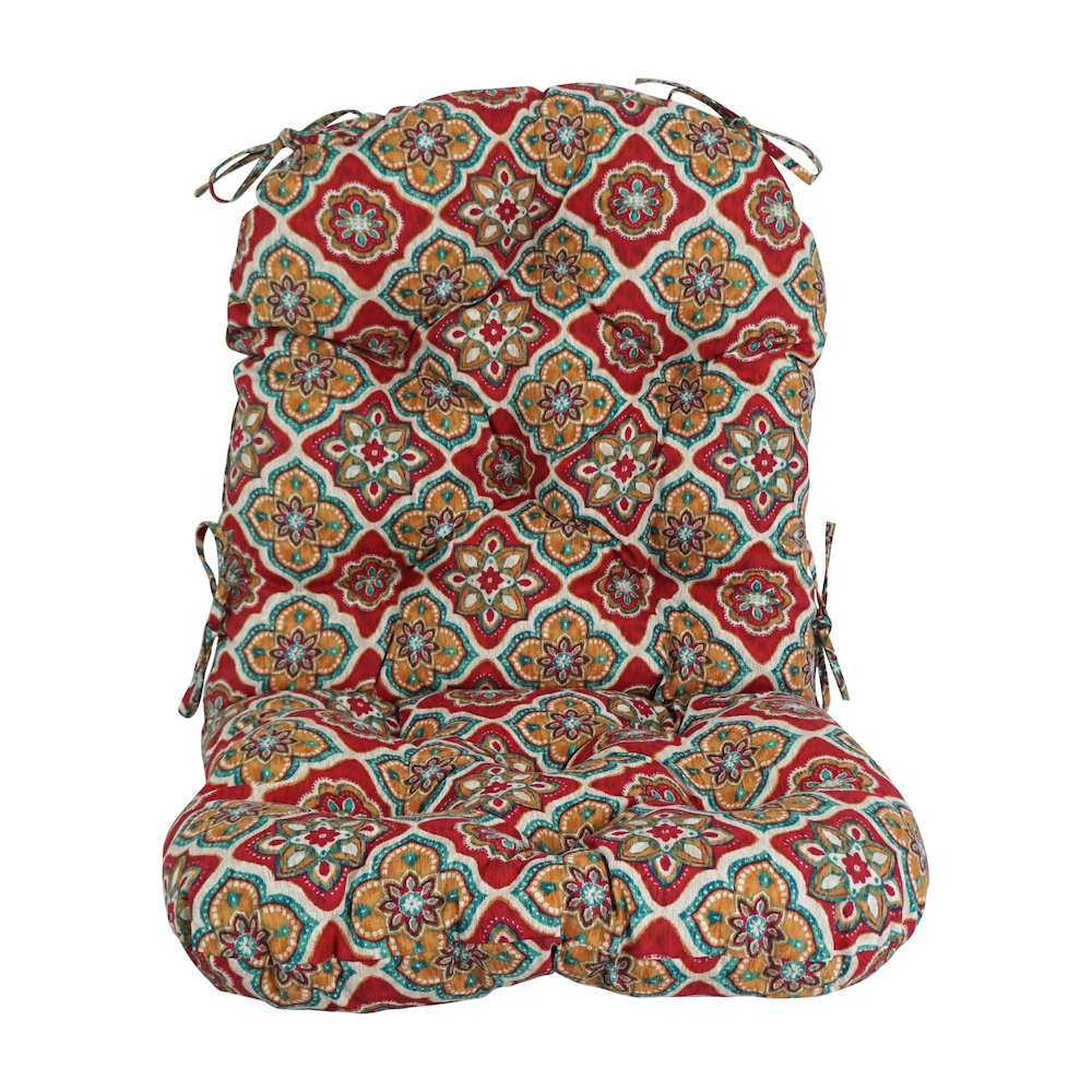 48-inch by 24-inch Patterned Outdoor Spun Polyester Swivel Rocker Cushion. Picture 2