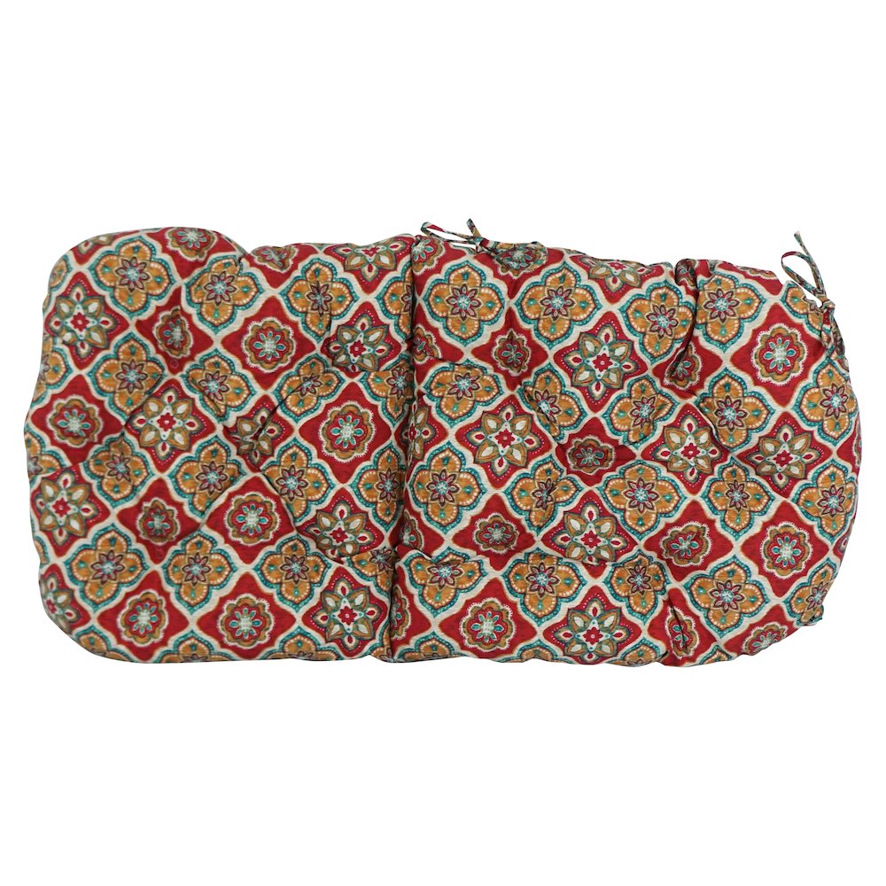 48-inch by 24-inch Patterned Outdoor Spun Polyester Swivel Rocker Cushion. Picture 3