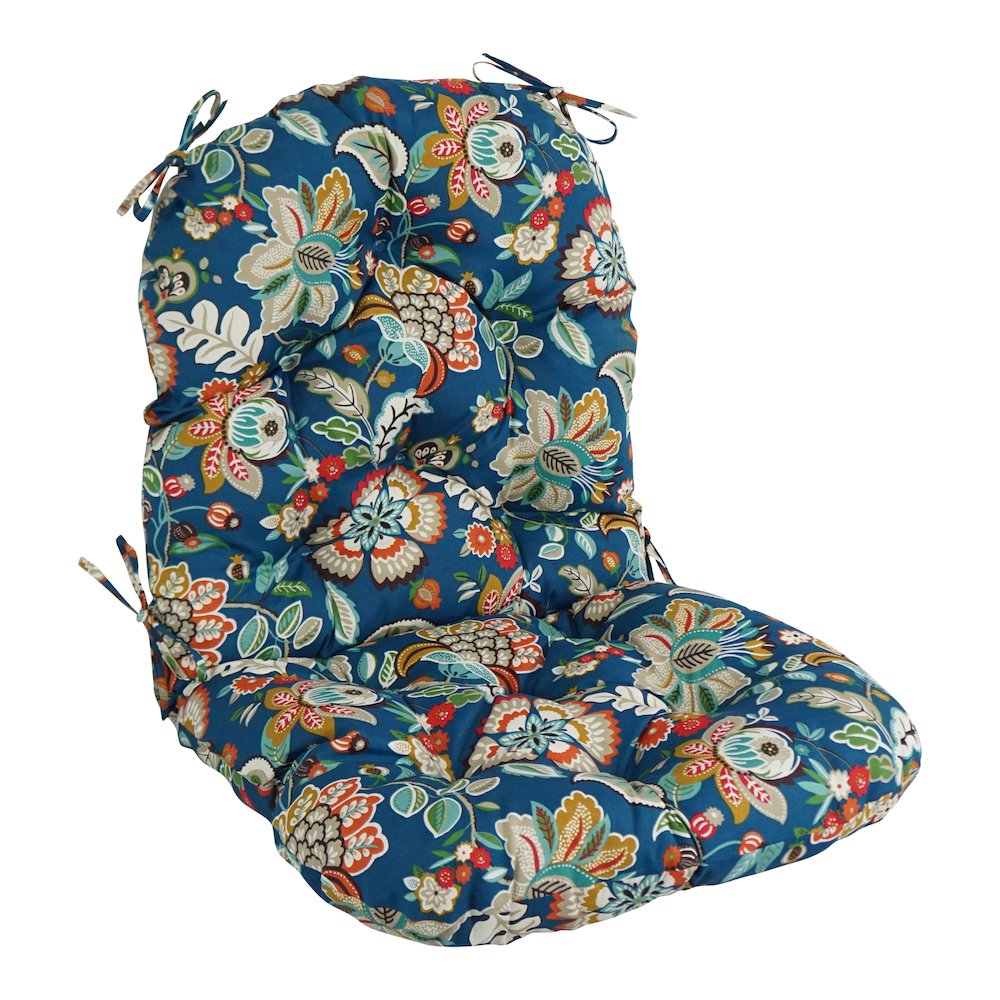48-inch by 24-inch Patterned Outdoor Spun Polyester Swivel Rocker Cushion. Picture 1