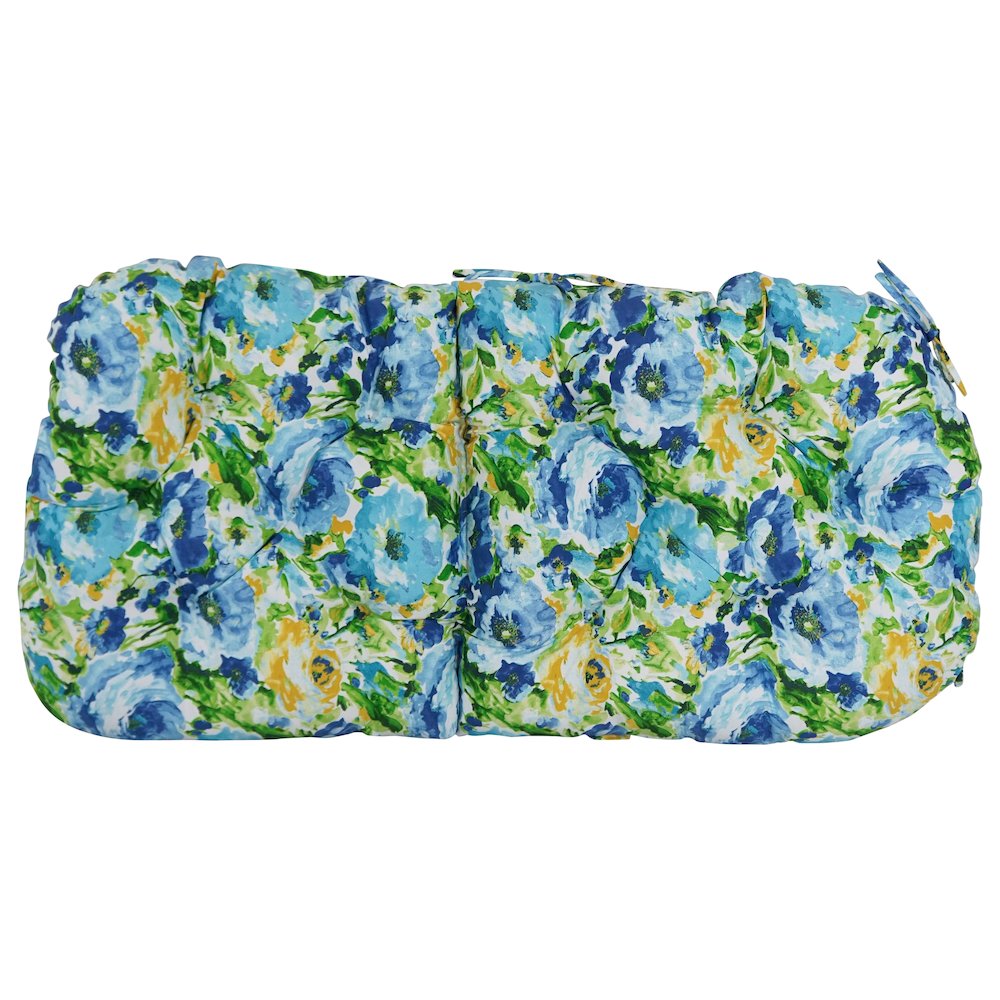 48-inch by 24-inch Patterned Outdoor Spun Polyester Swivel Rocker Cushion. Picture 3