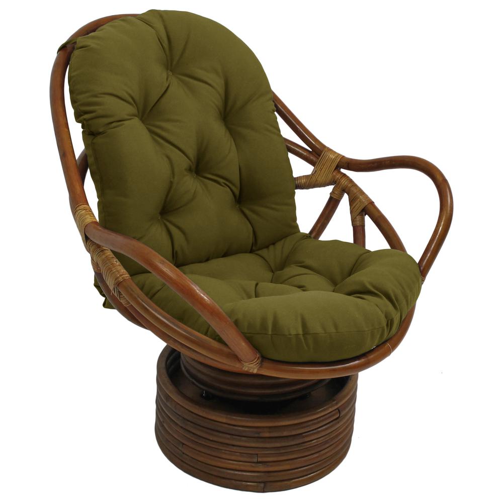 48-inch by 24-inch Solid Outdoor Spun Polyester Swivel Rocker Cushion. Picture 1