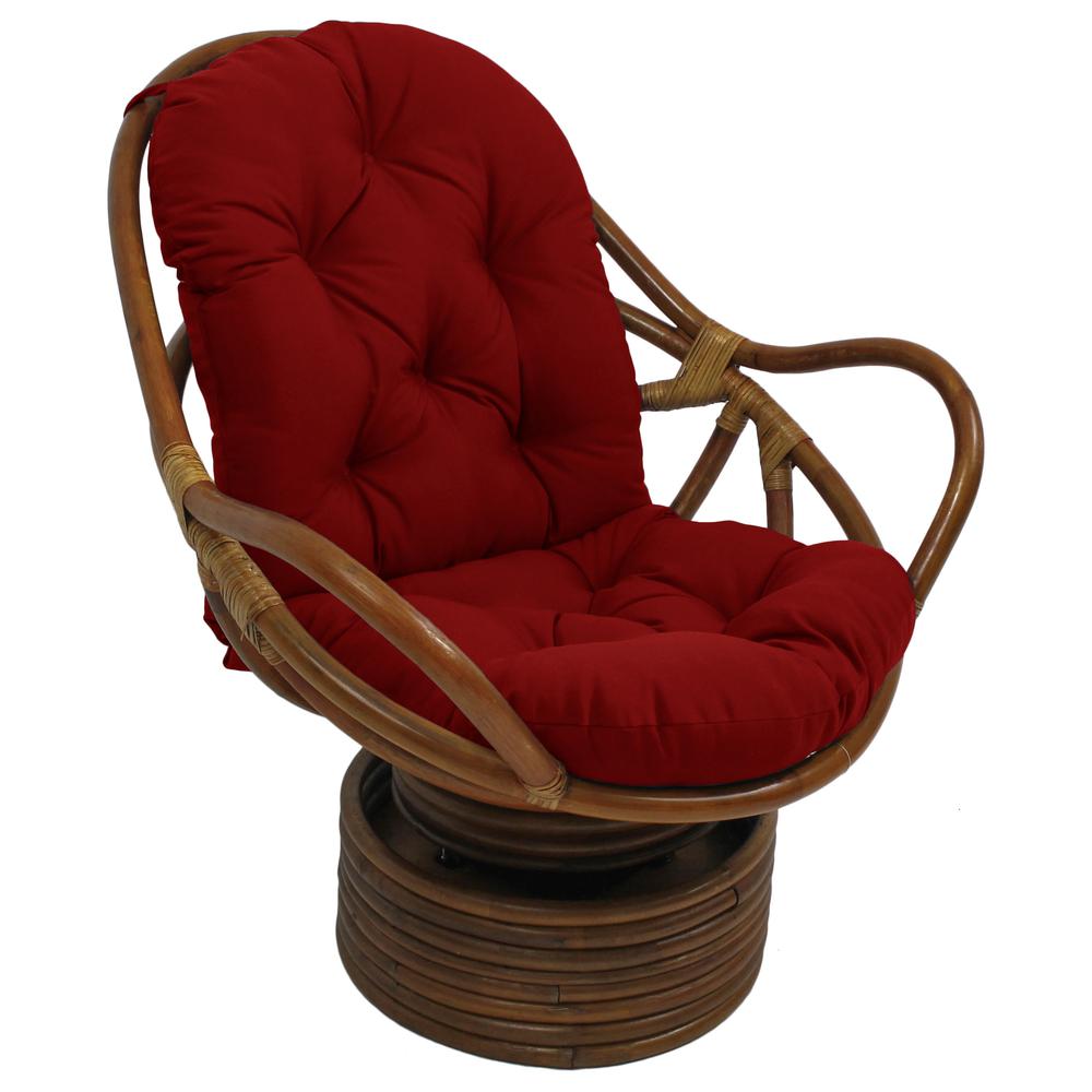 48-inch by 24-inch Solid Outdoor Spun Polyester Swivel Rocker Cushion. Picture 1