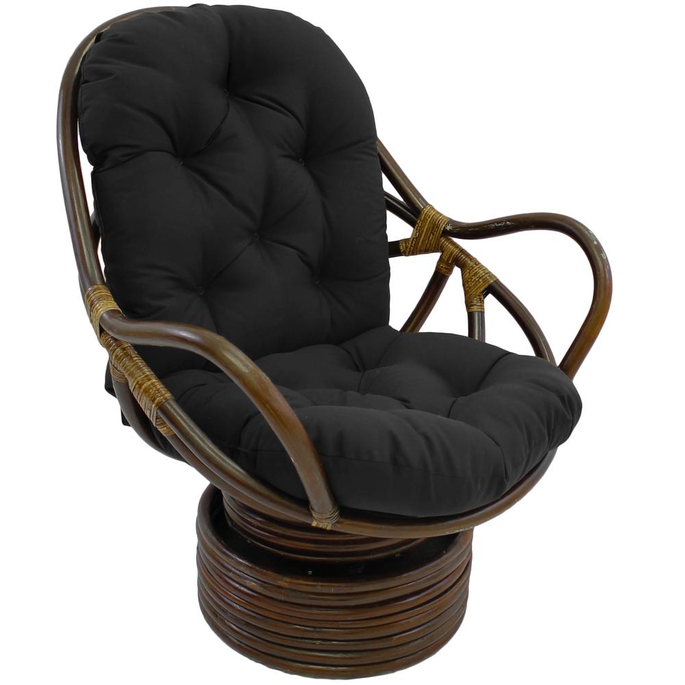 48-inch by 24-inch Solid Twill Swivel Rocker Cushion. Picture 1