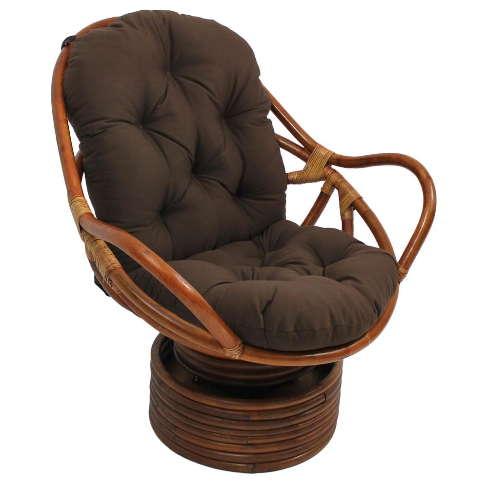 48-inch by 24-inch Solid Twill Swivel Rocker Cushion. Picture 1