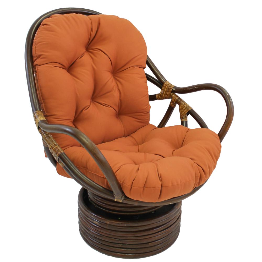 48-inch by 24-inch Solid Twill Swivel Rocker Cushion. Picture 1