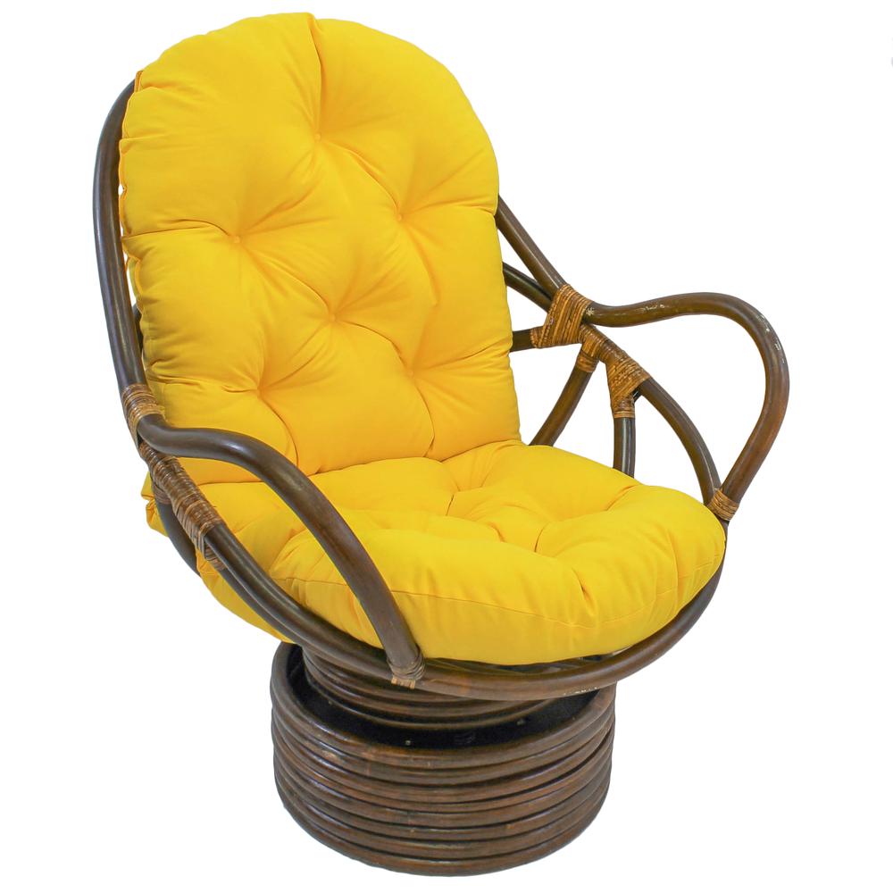 48-inch by 24-inch Solid Twill Swivel Rocker Cushion. Picture 1
