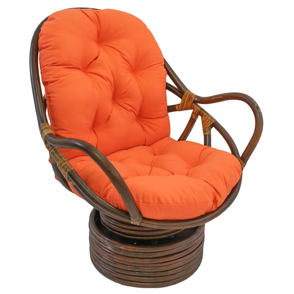48-inch by 24-inch Solid Twill Swivel Rocker Cushion. Picture 1