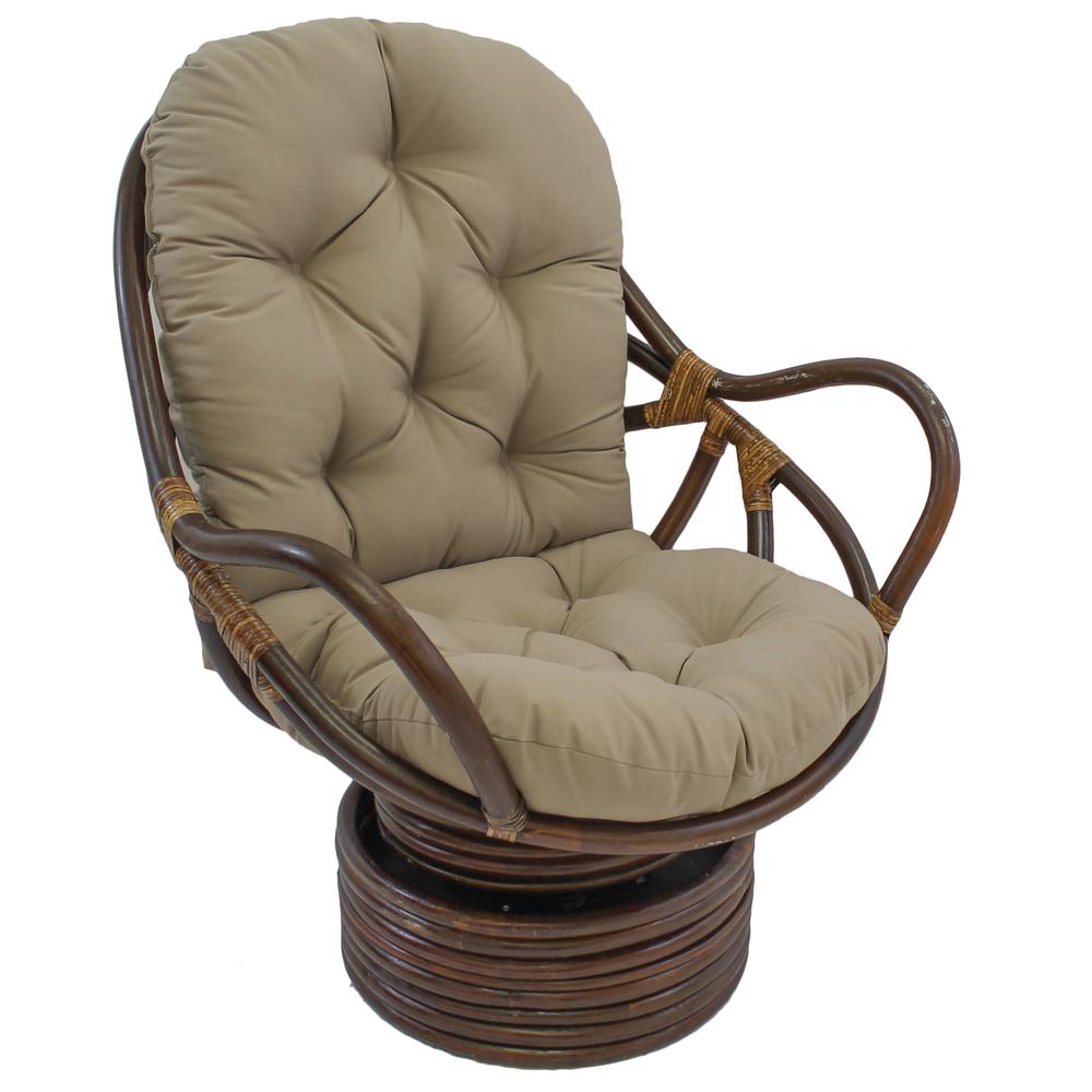48-inch by 24-inch Solid Twill Swivel Rocker Cushion. Picture 1