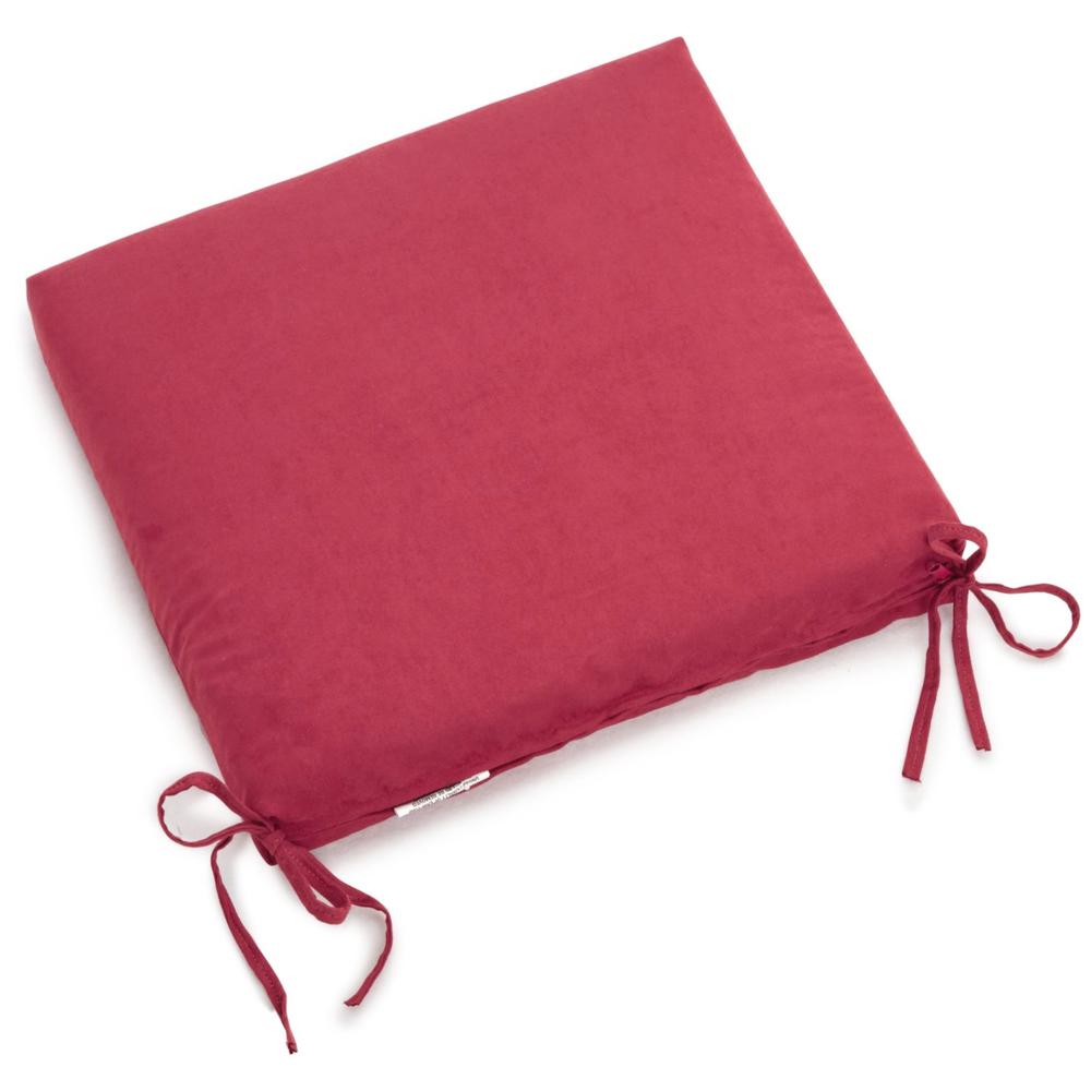 20-inch by 19-inch Solid Microsuede Chair Cushion  93454-1CH-MS-BB. Picture 1