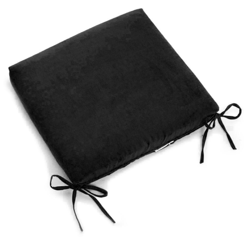 20-inch by 19-inch Solid Microsuede Chair Cushion  93454-1CH-MS-BK. Picture 1