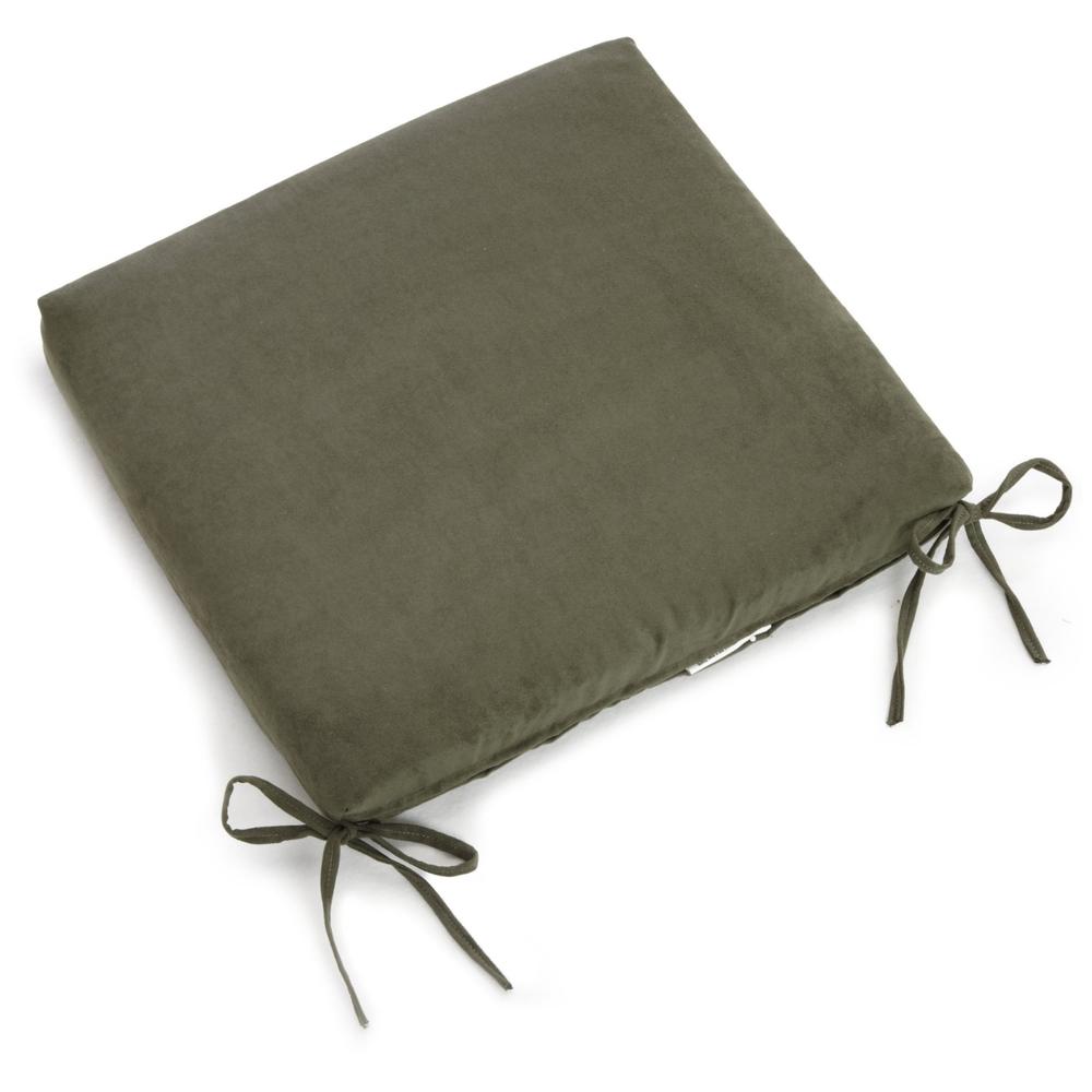 20-inch by 19-inch Solid Microsuede Chair Cushion. Picture 1