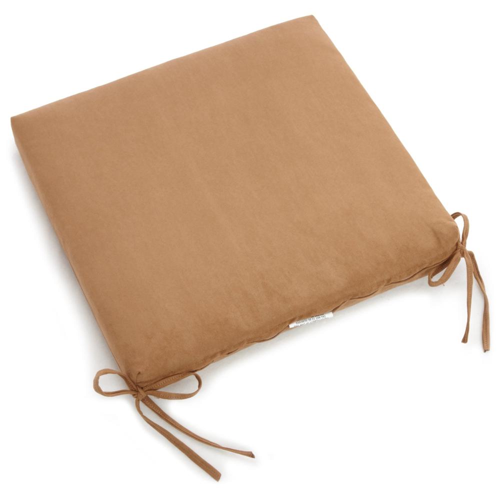 20-inch by 19-inch Solid Microsuede Chair Cushion. Picture 1