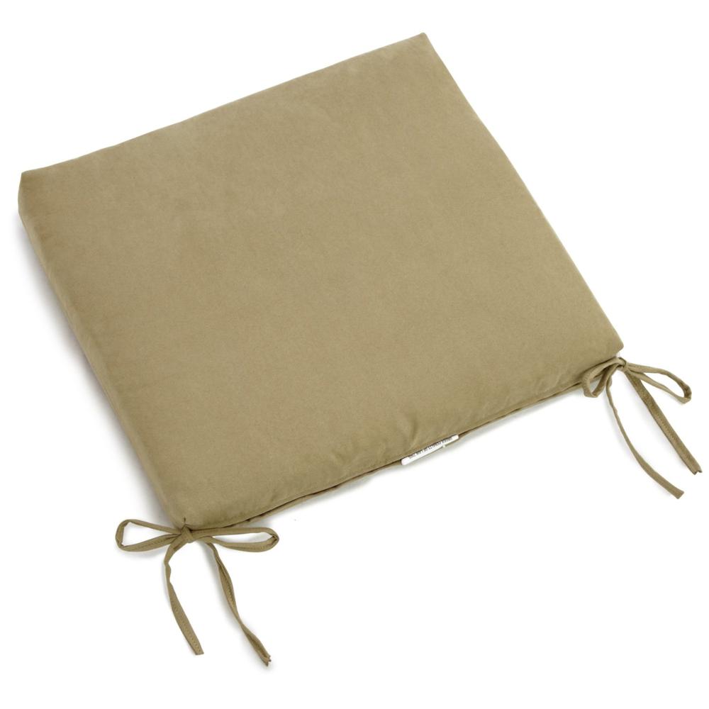 20-inch by 19-inch Solid Microsuede Chair Cushion. Picture 1