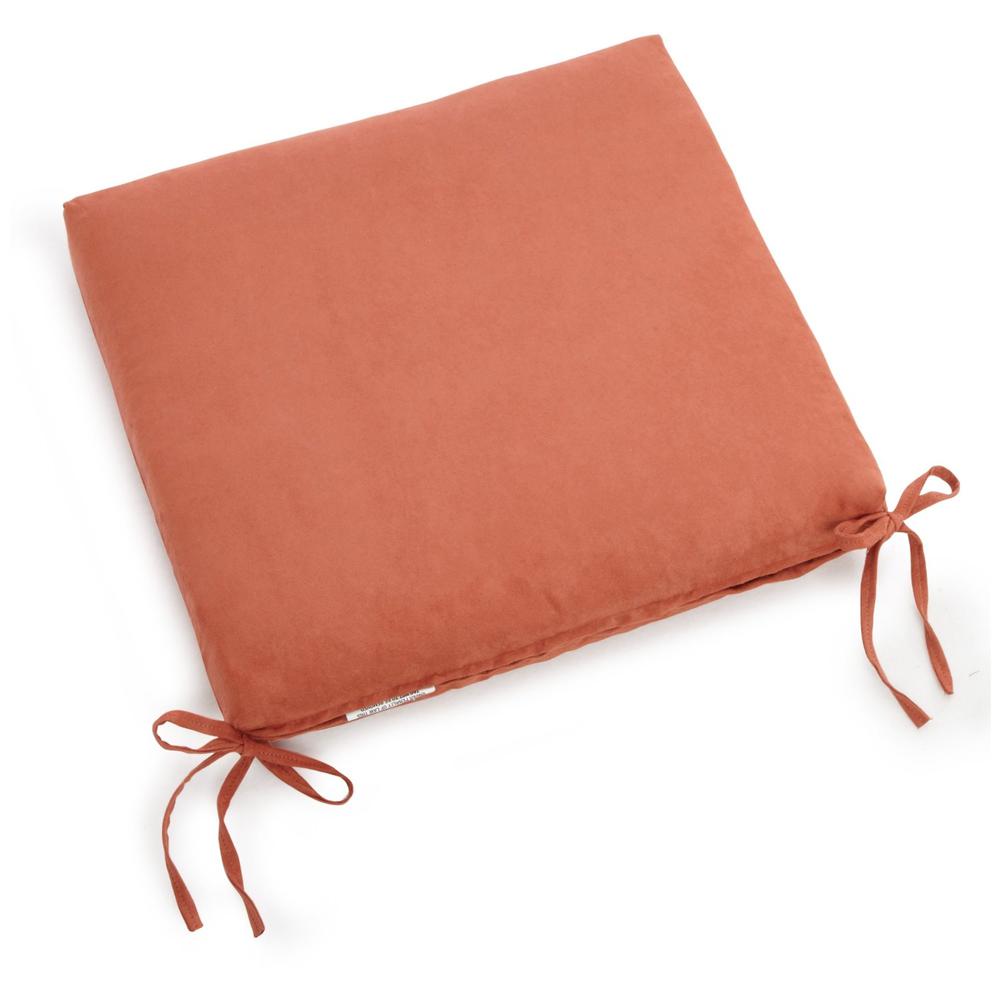 20-inch by 19-inch Solid Microsuede Chair Cushion. Picture 1