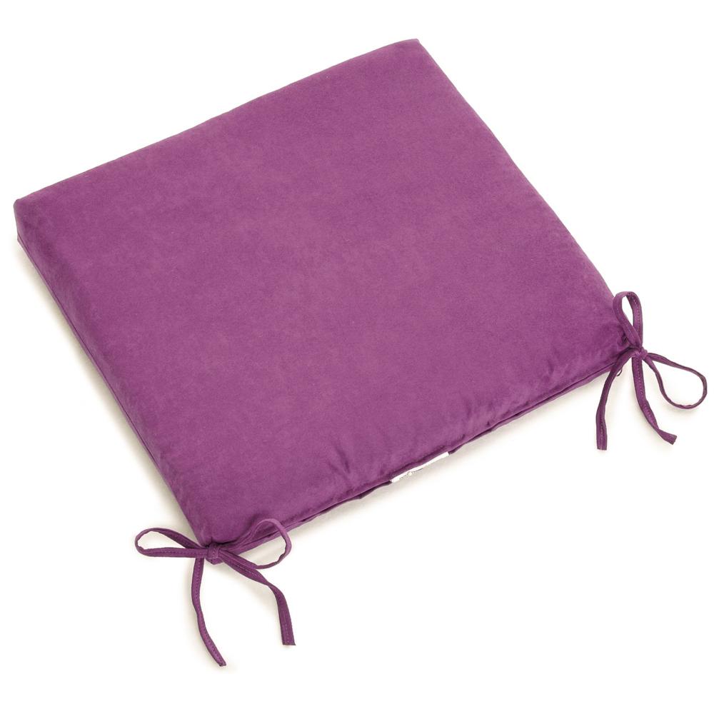 20-inch by 19-inch Solid Microsuede Chair Cushion  93454-1CH-MS-UV. Picture 1