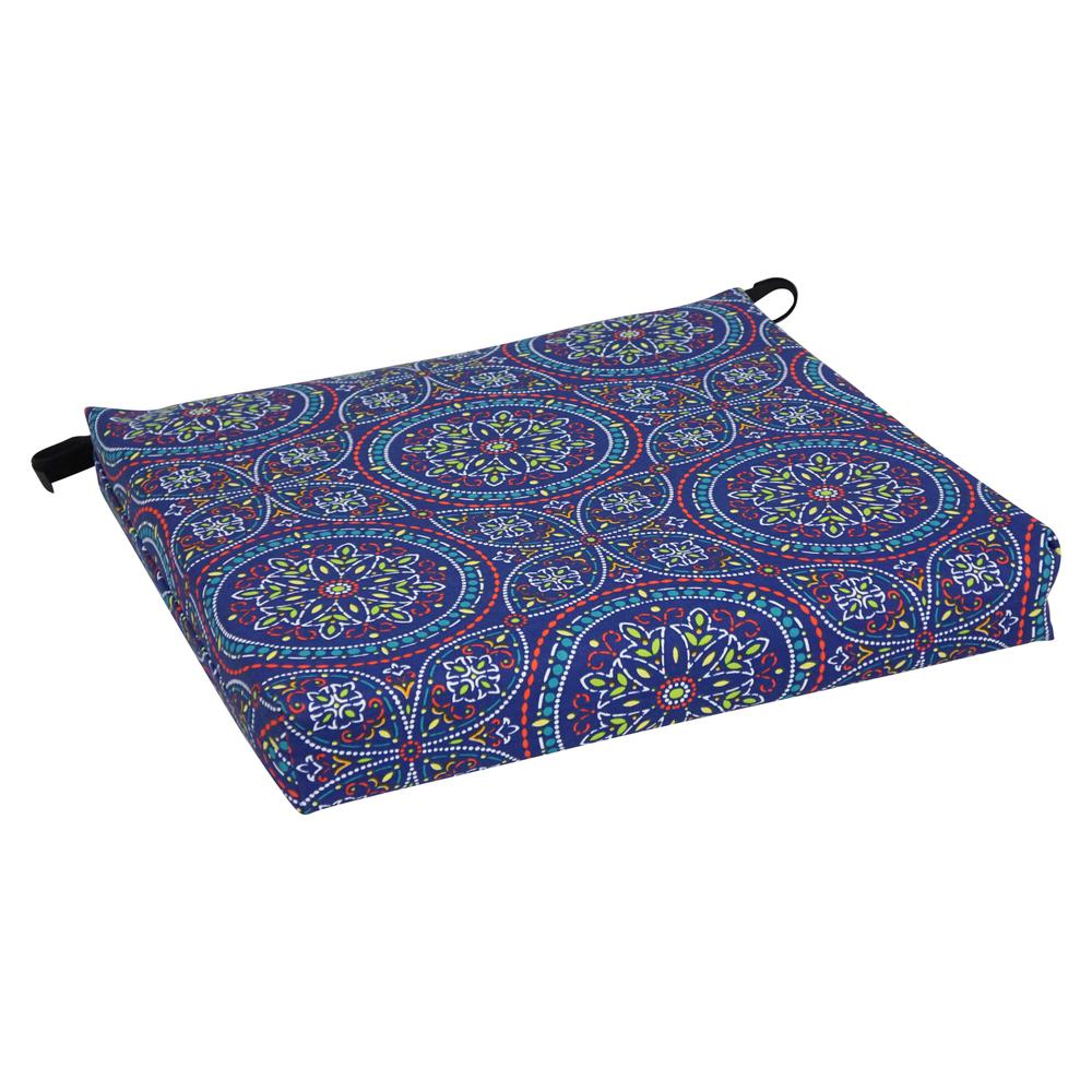20-inch by 19-inch Patterned Outdoor Chair Cushion 93454-1CH-OD-100. Picture 1