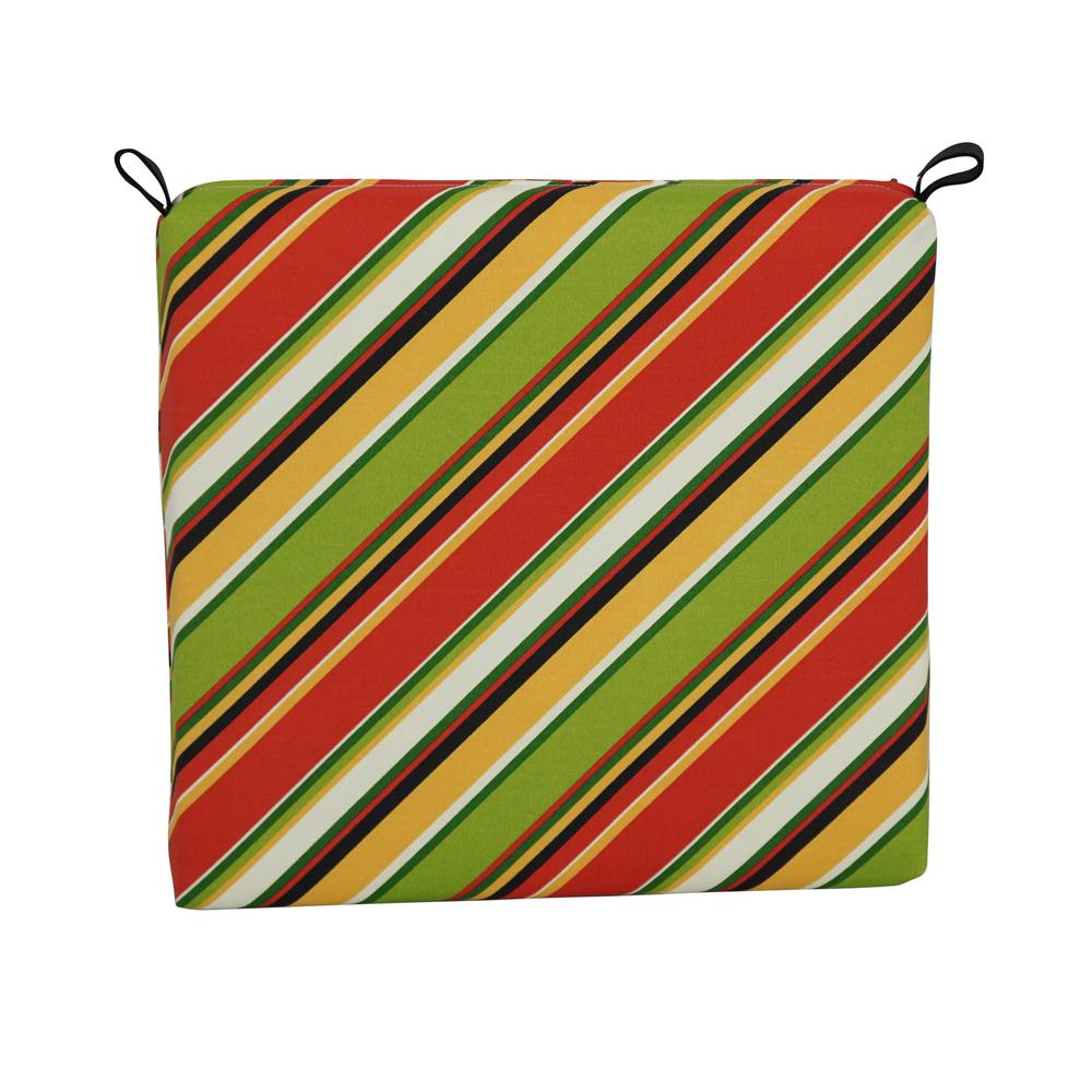 20-inch by 19-inch Patterned Outdoor Chair Cushion 93454-1CH-OD-102. Picture 2