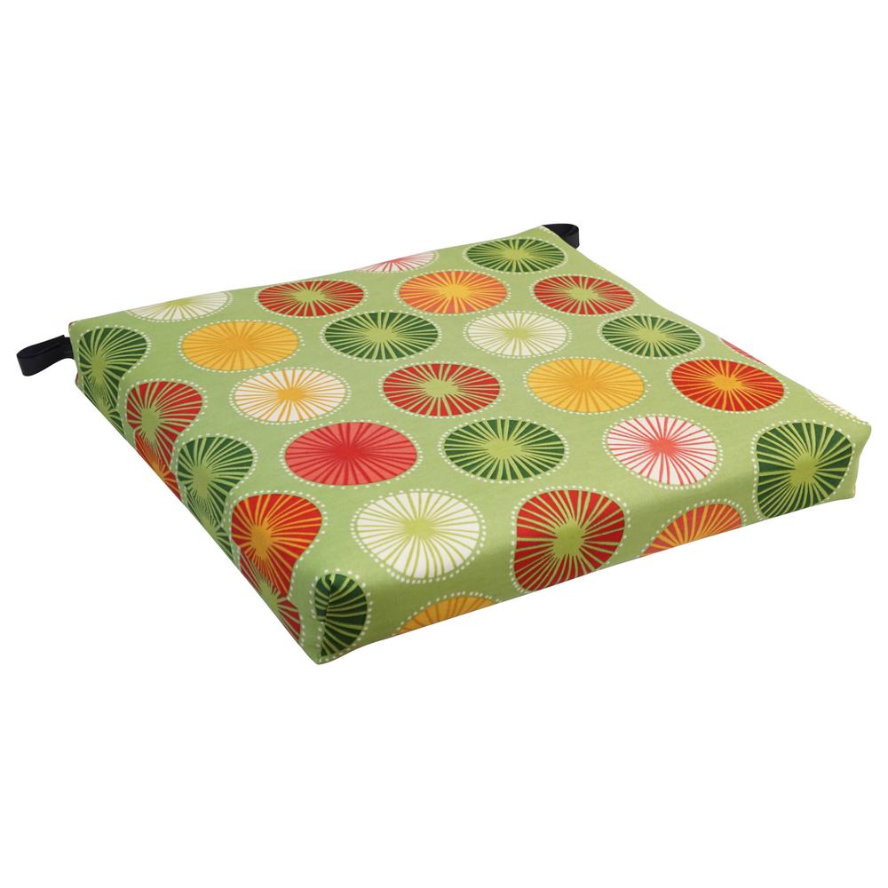 20-inch by 19-inch Patterned Outdoor Chair Cushion 93454-1CH-OD-127. Picture 1