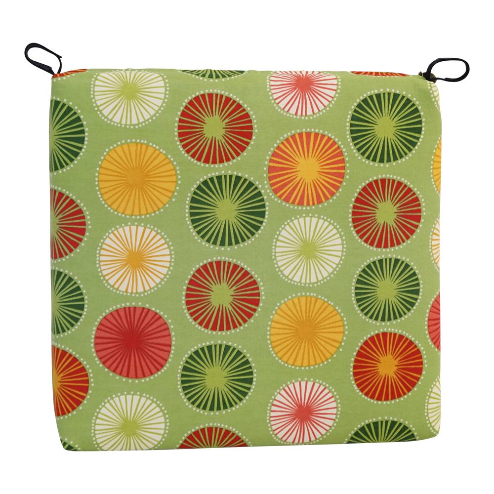 20-inch by 19-inch Patterned Outdoor Chair Cushion 93454-1CH-OD-127. Picture 2