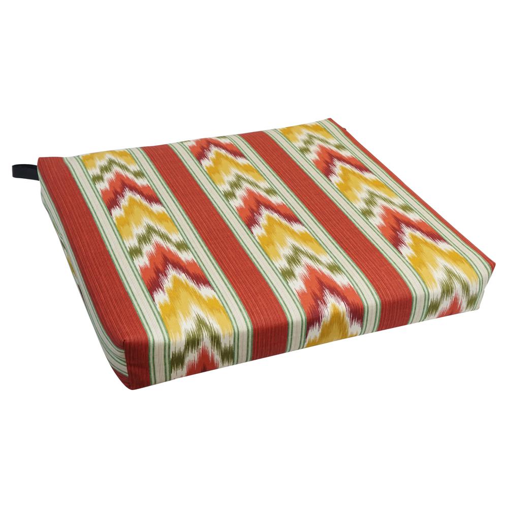 20-inch by 19-inch Patterned Outdoor Chair Cushion 93454-1CH-OD-162. Picture 1